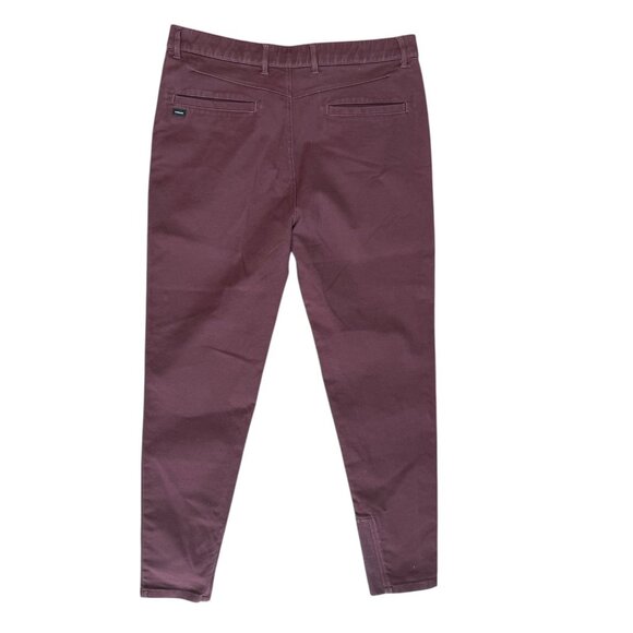 Zanerobe Pants Men 36 Sureshot Chino Orc Maroon High Rise Stretch - Picture 3 of 9
